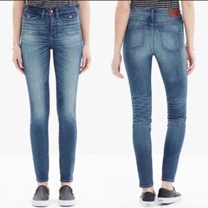 Madewell 9" High Riser Skinny Crop Jean Patch Pocket Edition Beltran Wash